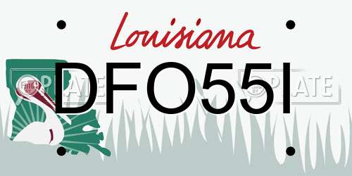 DFO55I Louisiana License Plate
