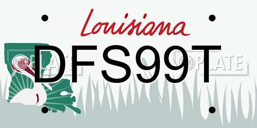 DFS99T Louisiana License Plate