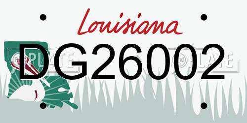DG26002 Louisiana License Plate