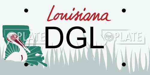 DGL Louisiana License Plate