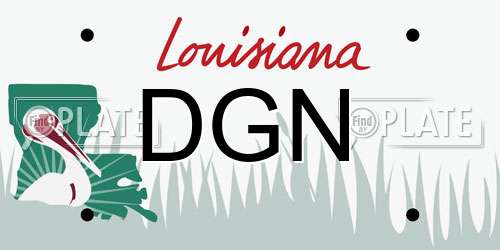 DGN Louisiana License Plate