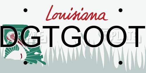 DGTGOOT Louisiana License Plate