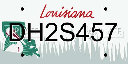 DH2S457 Louisiana License Plate