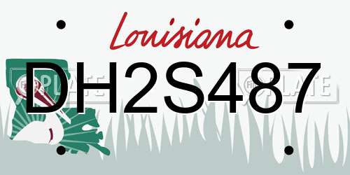 DH2S487 Louisiana License Plate