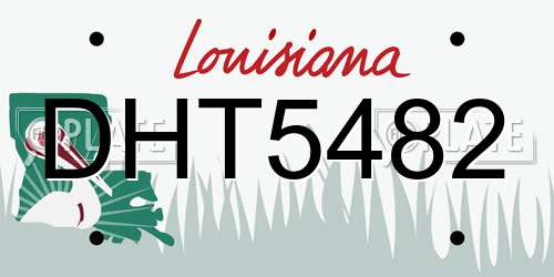 DHT5482 Louisiana License Plate