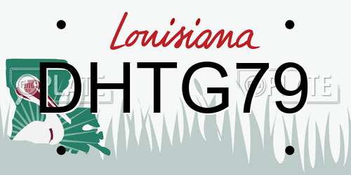 DHTG79 Louisiana License Plate