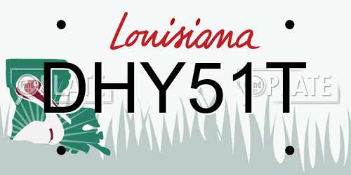 DHY51T Louisiana License Plate