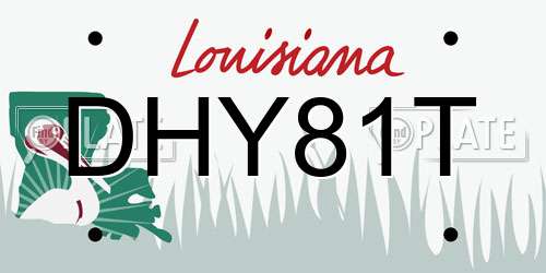 DHY81T Louisiana License Plate