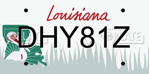 DHY81Z Louisiana License Plate