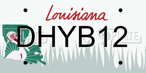 DHYB12 Louisiana License Plate