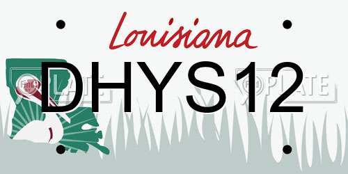 DHYS12 Louisiana License Plate