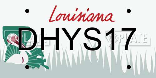 DHYS17 Louisiana License Plate