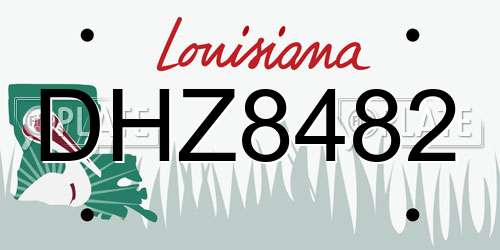 DHZ8482 Louisiana License Plate