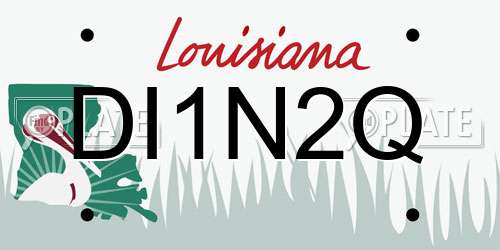 DI1N2Q Louisiana License Plate