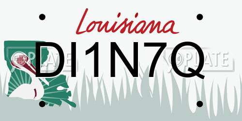 DI1N7Q Louisiana License Plate