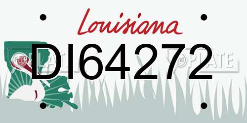 DI64272 Louisiana License Plate