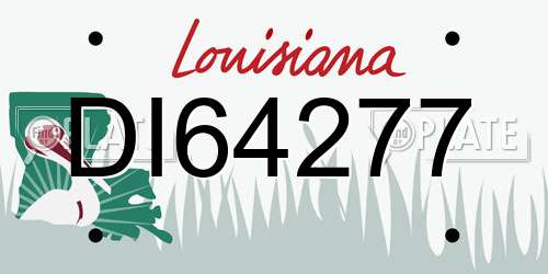 DI64277 Louisiana License Plate