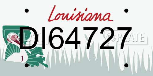 DI64727 Louisiana License Plate