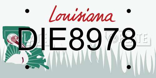 DIE8978 Louisiana License Plate