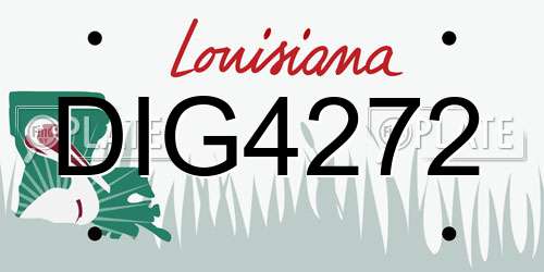 DIG4272 Louisiana License Plate