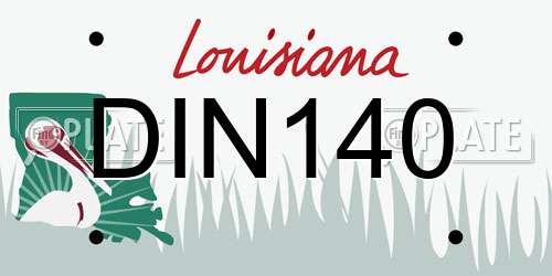 DIN140 Louisiana License Plate