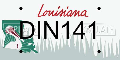 DIN141 Louisiana License Plate