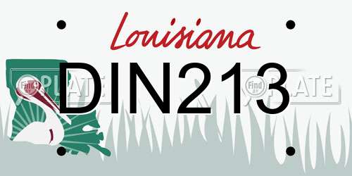 DIN213 Louisiana License Plate