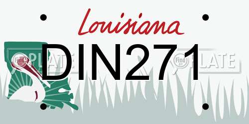 DIN271 Louisiana License Plate