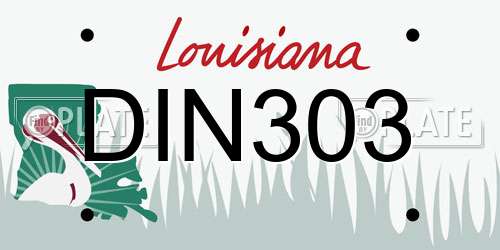 DIN303 Louisiana License Plate