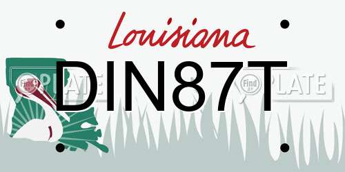DIN87T Louisiana License Plate