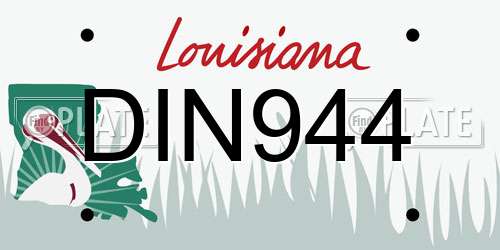 DIN944 Louisiana License Plate
