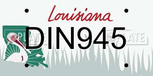 DIN945 Louisiana License Plate
