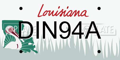 DIN94A Louisiana License Plate