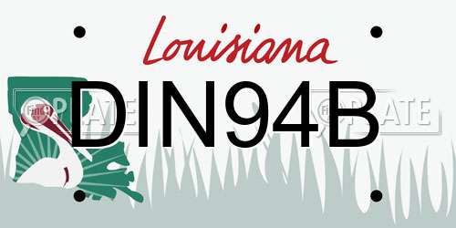 DIN94B Louisiana License Plate
