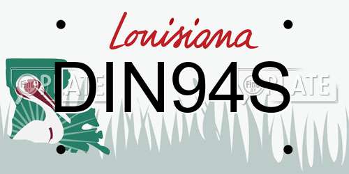 DIN94S Louisiana License Plate