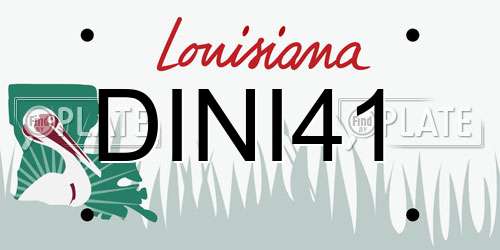 DINI41 Louisiana License Plate