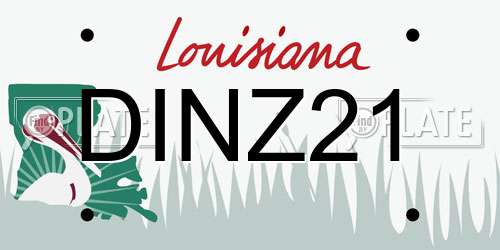 DINZ21 Louisiana License Plate