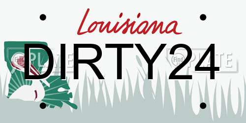 DIRTY24 Louisiana License Plate