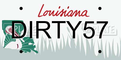 DIRTY57 Louisiana License Plate