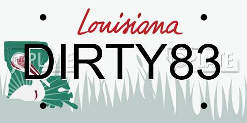 DIRTY83 Louisiana License Plate