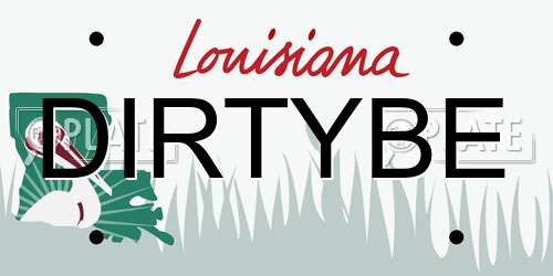 DIRTYBE Louisiana License Plate