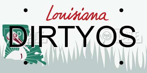 DIRTYOS Louisiana License Plate