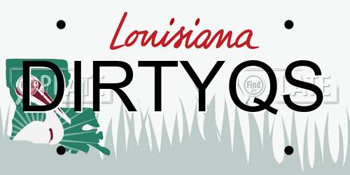 DIRTYQS Louisiana License Plate