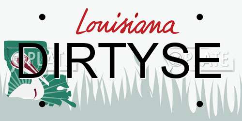 DIRTYSE Louisiana License Plate