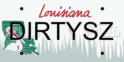 DIRTYSZ Louisiana License Plate