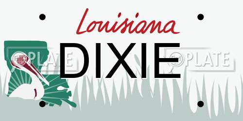 DIXIE Louisiana License Plate