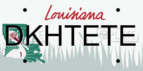 DKHTETE Louisiana License Plate