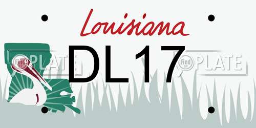 DL17 Louisiana License Plate