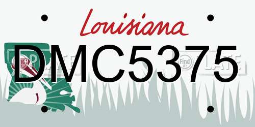 DMC5375 Louisiana License Plate