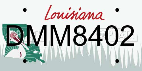 DMM8402 Louisiana License Plate